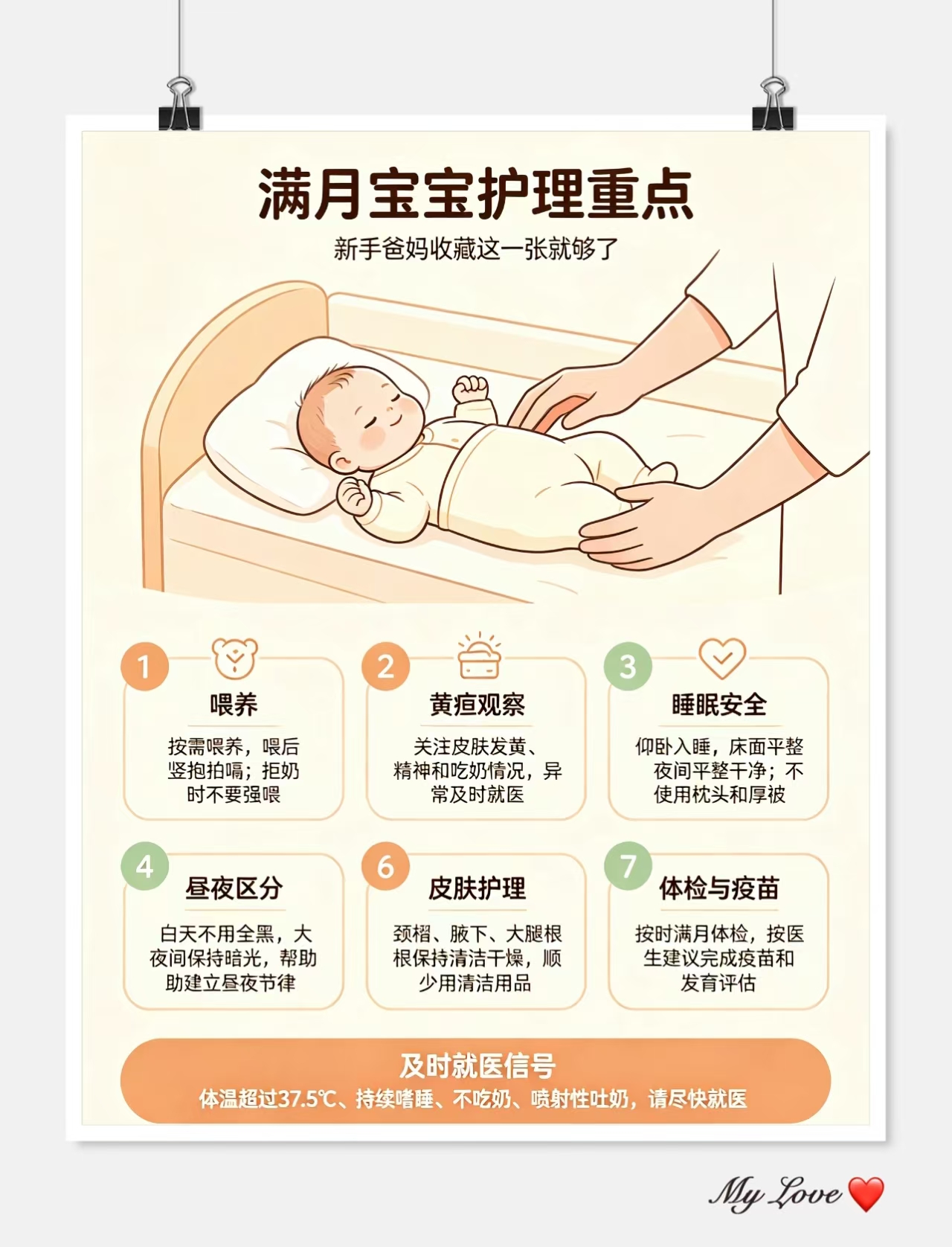 满月宝宝｜新手爸妈重点注意事项✨